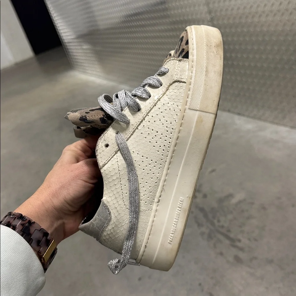 P448 You Can Surf Later Leopard Tongue Womens Sneakers Size 35 US 5.5 - Picture 7 of 8